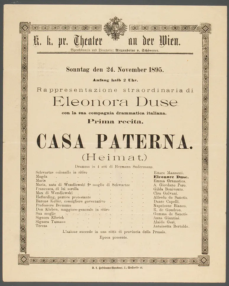 Heimat, Titel in Vorlageform: Casa paterna (Heimat)