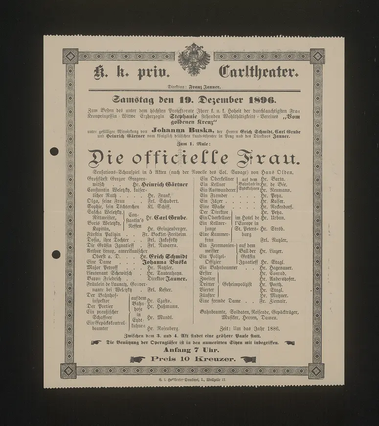 Die officielle Frau, Suchtitel: Die offizielle Frau