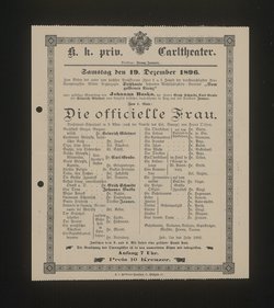 Die officielle Frau, Suchtitel: Die offizielle Frau