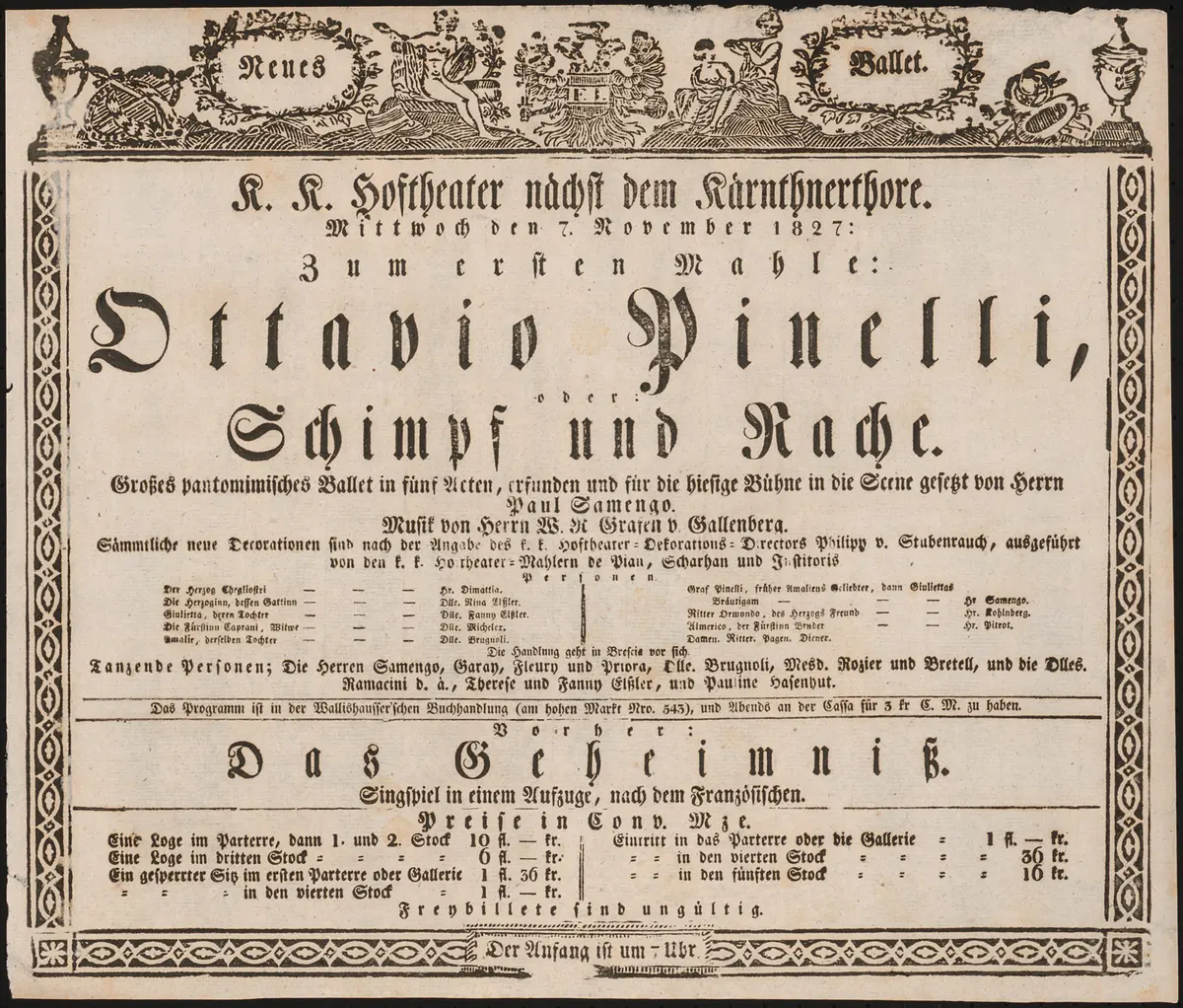 Ottavio Pinelli oder: Schimpf und Rache, Das Geheimnis