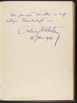 Gästebuch. Atelier Franz-Xaver Setzer, Wien