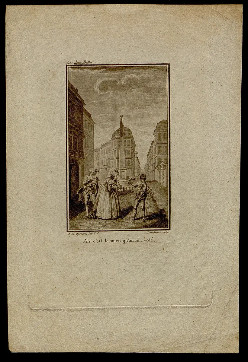 Les deux billets, Suchtitel: Commedia dell'arte