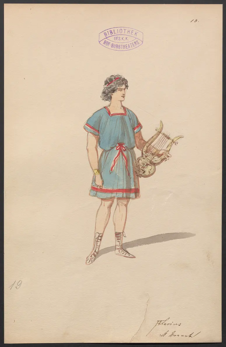 Sophonisbe, Titel der Serie: Figurinen des k.k. Hof-Burgtheaters