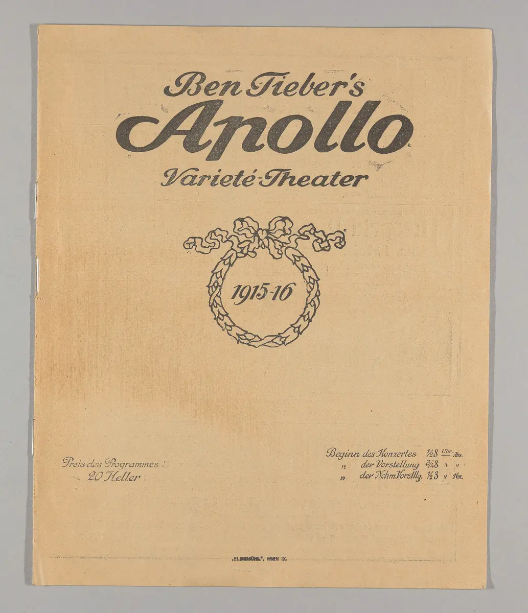 Ben Tieber's Apollo Varieté-Theater, Verweis auf Stücktitel: Das Finanzgenie!