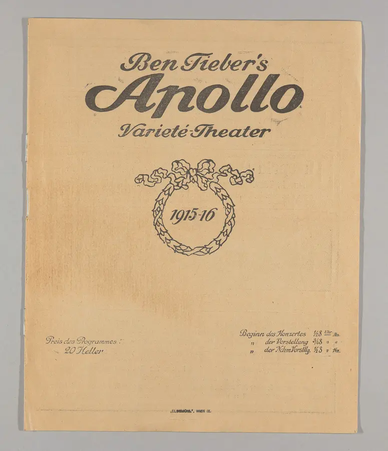 Ben Tieber's Apollo Varieté-Theater, Verweis auf Stücktitel: Das Finanzgenie!