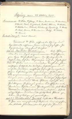 Protokolle der Ausschusssitzungen des Vereines des Deutschen Volkstheaters in Wien