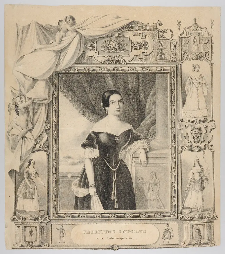 Christine Hebbel, Titel in Vorlageform: Christine Enghaus / K.K. Hofschauspielerin