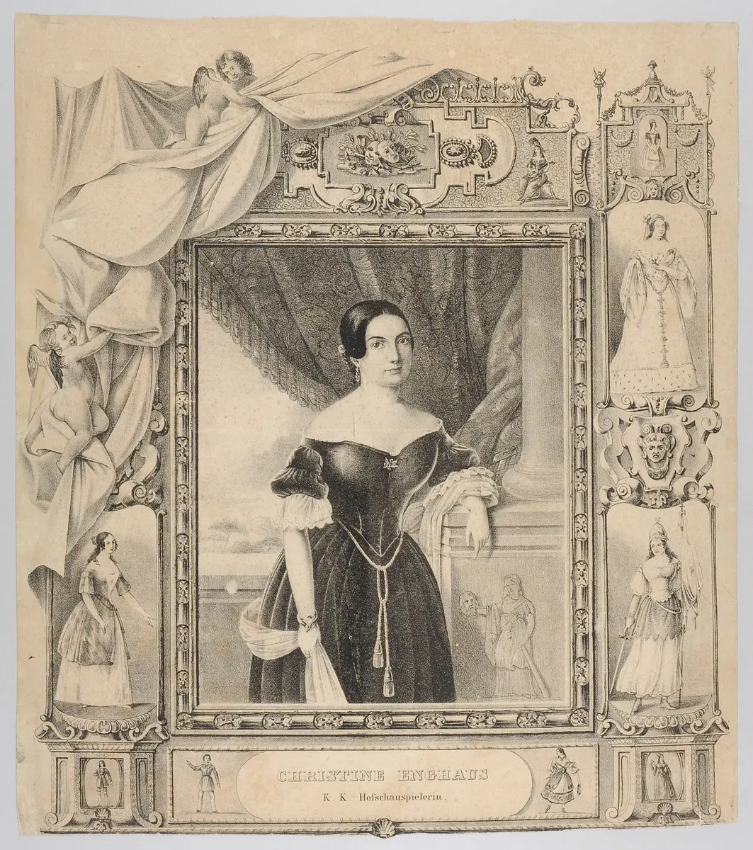 Christine Hebbel, Titel in Vorlageform: Christine Enghaus / K.K. Hofschauspielerin