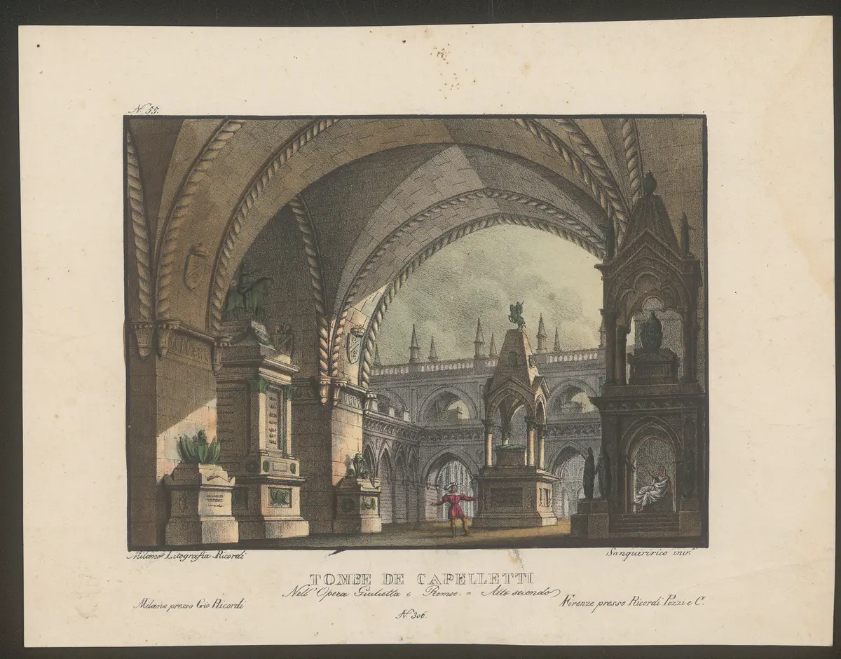 Giulietta e Romeo, Alternativtitel: Romeo und Julia, Alternativtitel: I Capuleti e i Montecchi, Titel der Serie: Nuova raccolta di scene teatrali inventate dal celebre Sanquirico