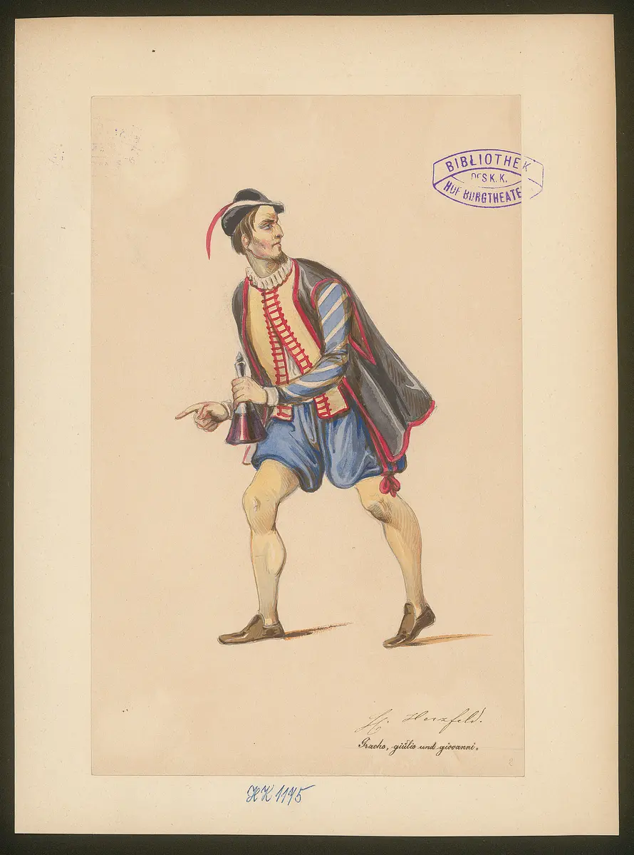 Ludovico, Originaltitel: The Duke of Milan, Titel der Serie: Figurinen des k.k. Hof-Burgtheaters