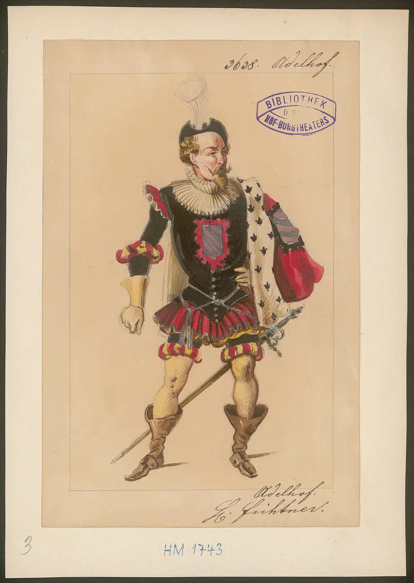 Liebhaber und Nebenbuhler in einer Person, oder Der Waffenschmied von Worms, Suchtitel: Liebhaber und Nebenbuhler in einer Person, Titel der Serie: Figurinen des k.k. Hof-Burgtheaters