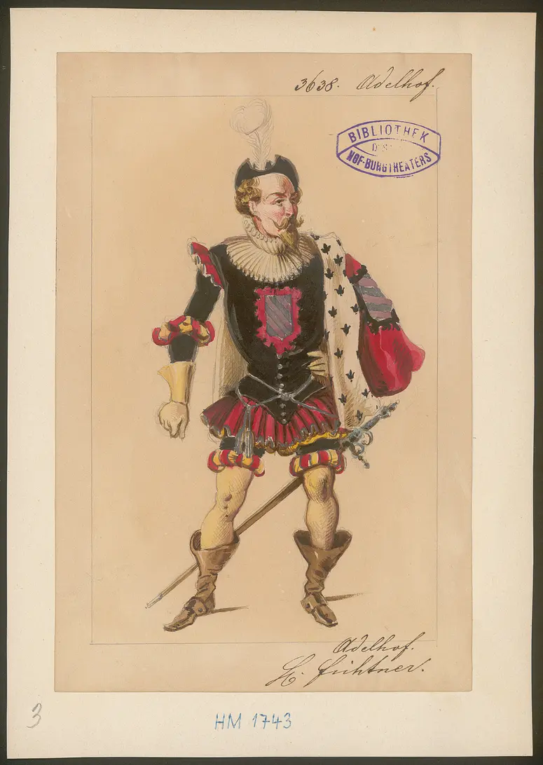 Liebhaber und Nebenbuhler in einer Person, oder Der Waffenschmied von Worms, Suchtitel: Liebhaber und Nebenbuhler in einer Person, Titel der Serie: Figurinen des k.k. Hof-Burgtheaters