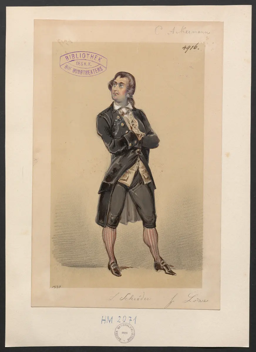 Charlotte Ackermann, Titel der Serie: Figurinen des k.k. Hof-Burgtheaters