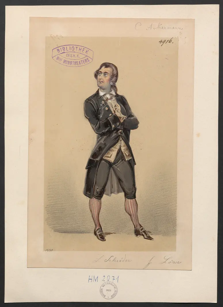 Charlotte Ackermann, Titel der Serie: Figurinen des k.k. Hof-Burgtheaters