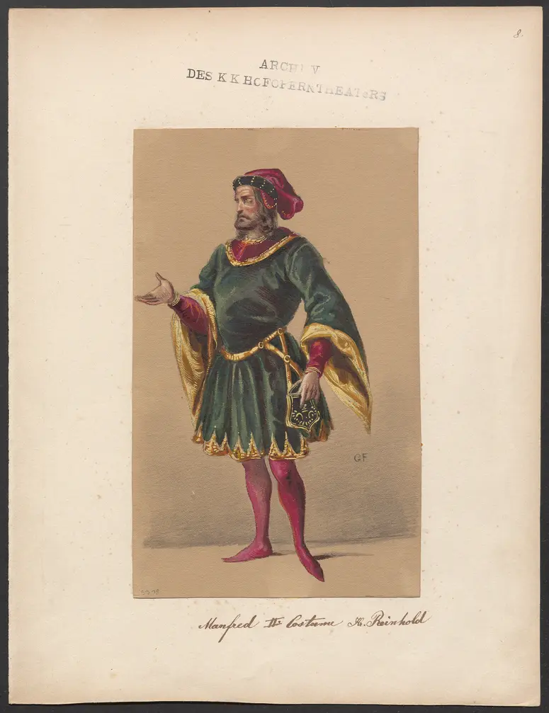 Die sizilianische Vesper, Originaltitel: Les vêpres siciliennes, Titel der Serie: Figurinen des k.k. Hofoperntheaters