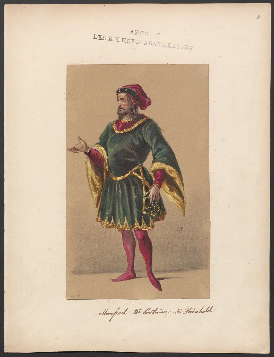 Die sizilianische Vesper, Originaltitel: Les vêpres siciliennes, Titel der Serie: Figurinen des k.k. Hofoperntheaters