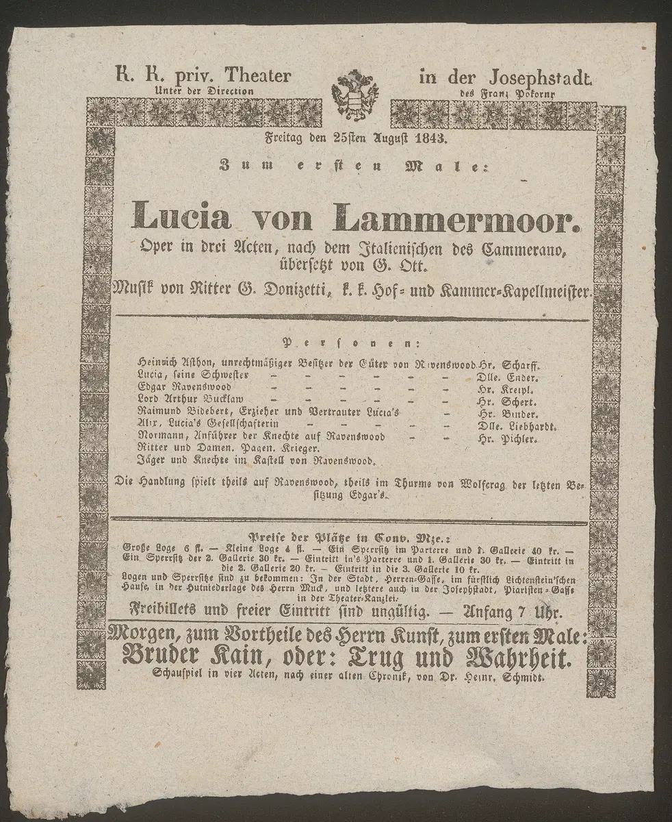 Lucia von Lammermoor, Lucia di Lammermoor