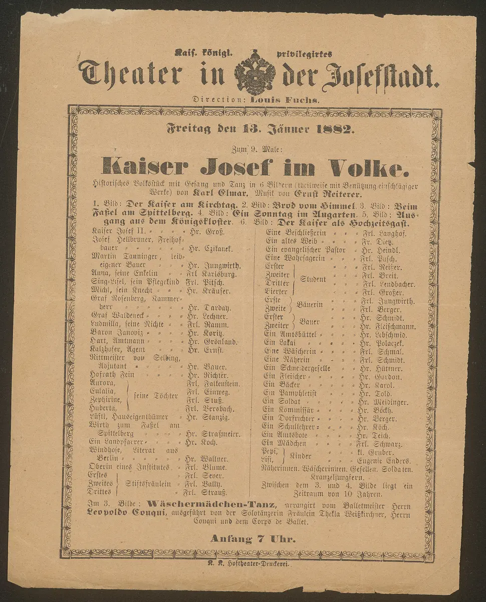 Kaiser Josef im Volke, Kaiser Joseph im Volke