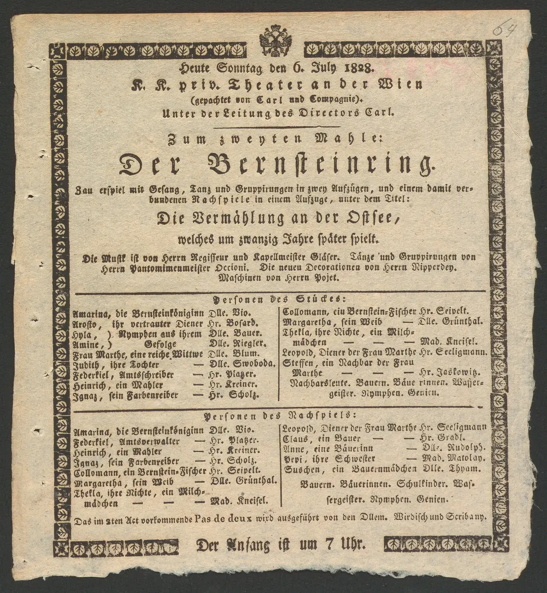 Der Bernsteinring, (oder) Die Vermählung an der Ostsee