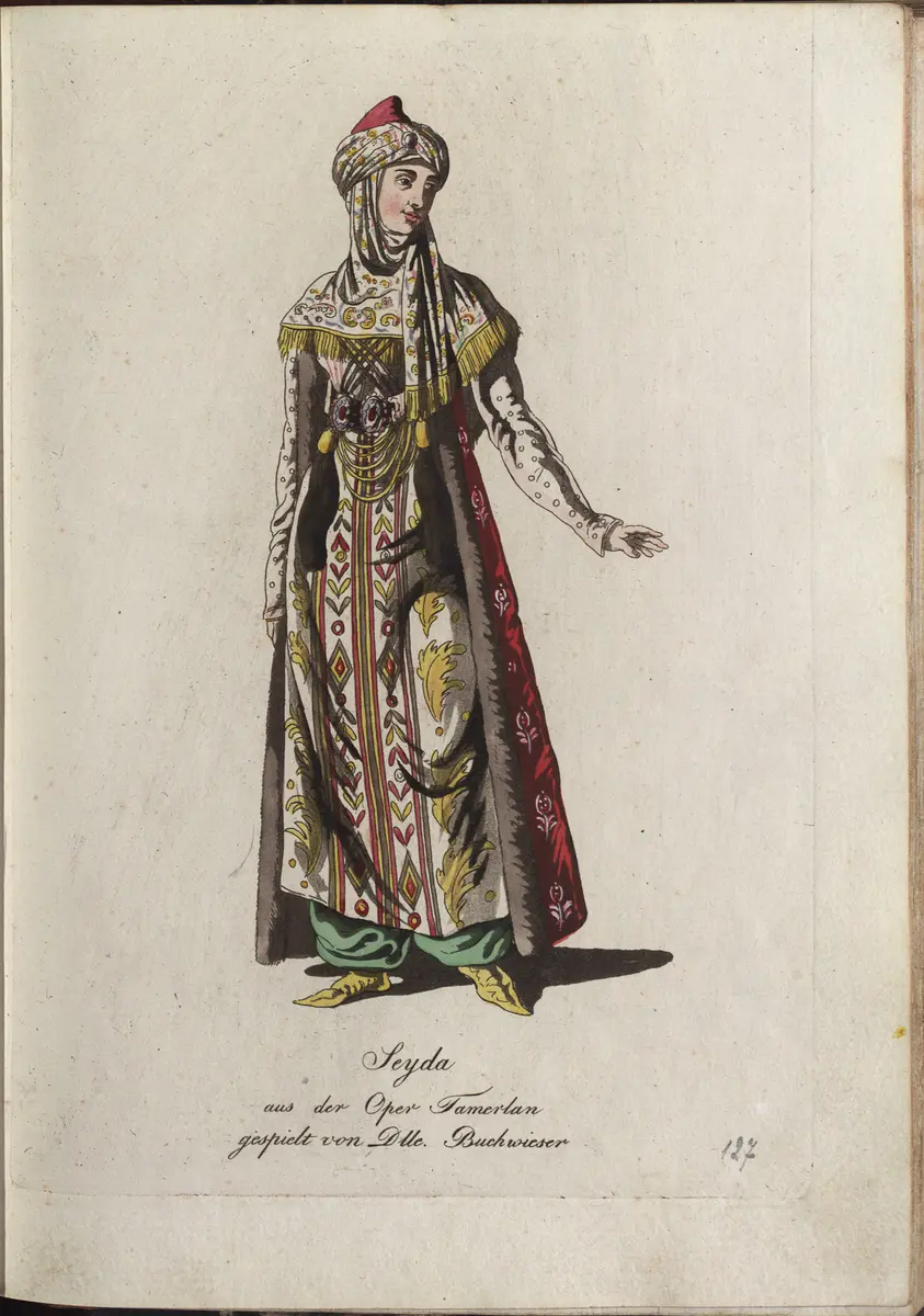 Tamerlan, Titel der Serie: Auswahl schöner Costumes für Theater- und Ball-Anzüge