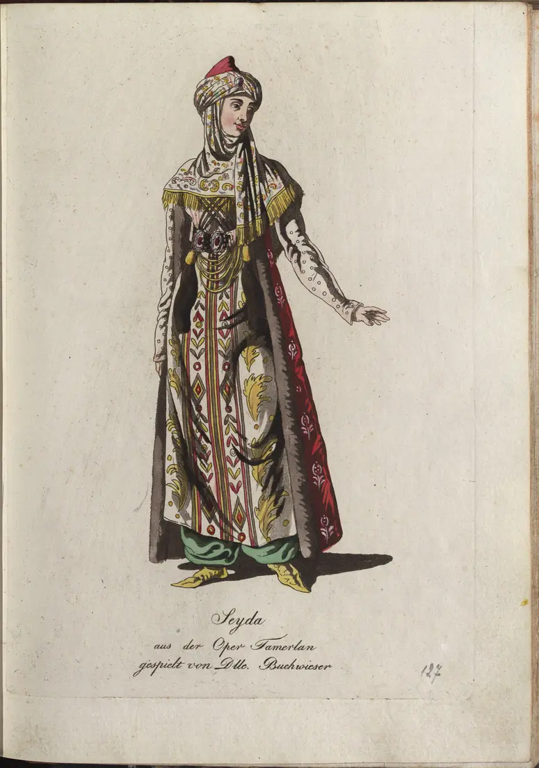 Tamerlan, Titel der Serie: Auswahl schöner Costumes für Theater- und Ball-Anzüge