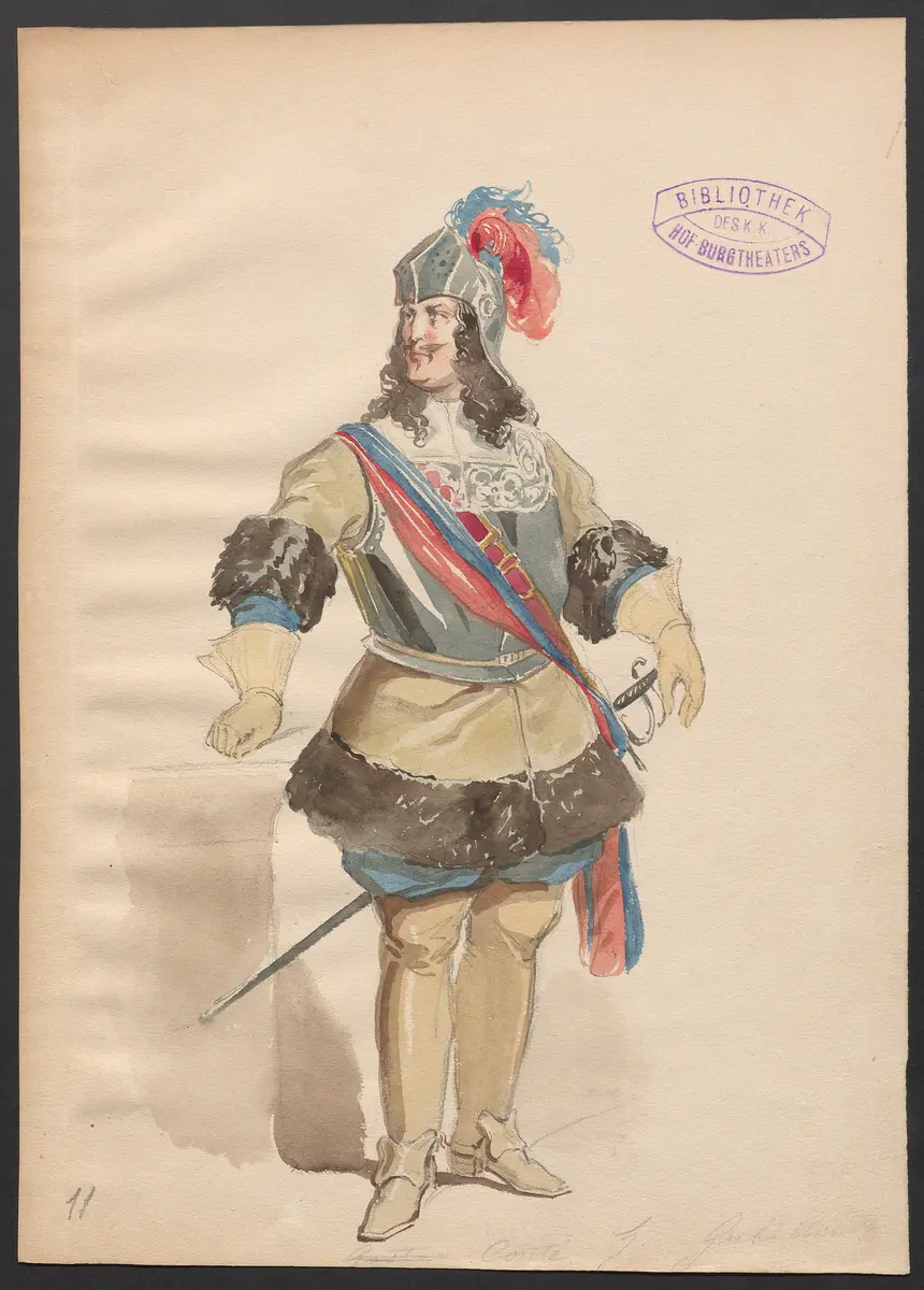 Prinzessin Montpensier, Titel der Serie: Figurinen des k.k. Hof-Burgtheaters