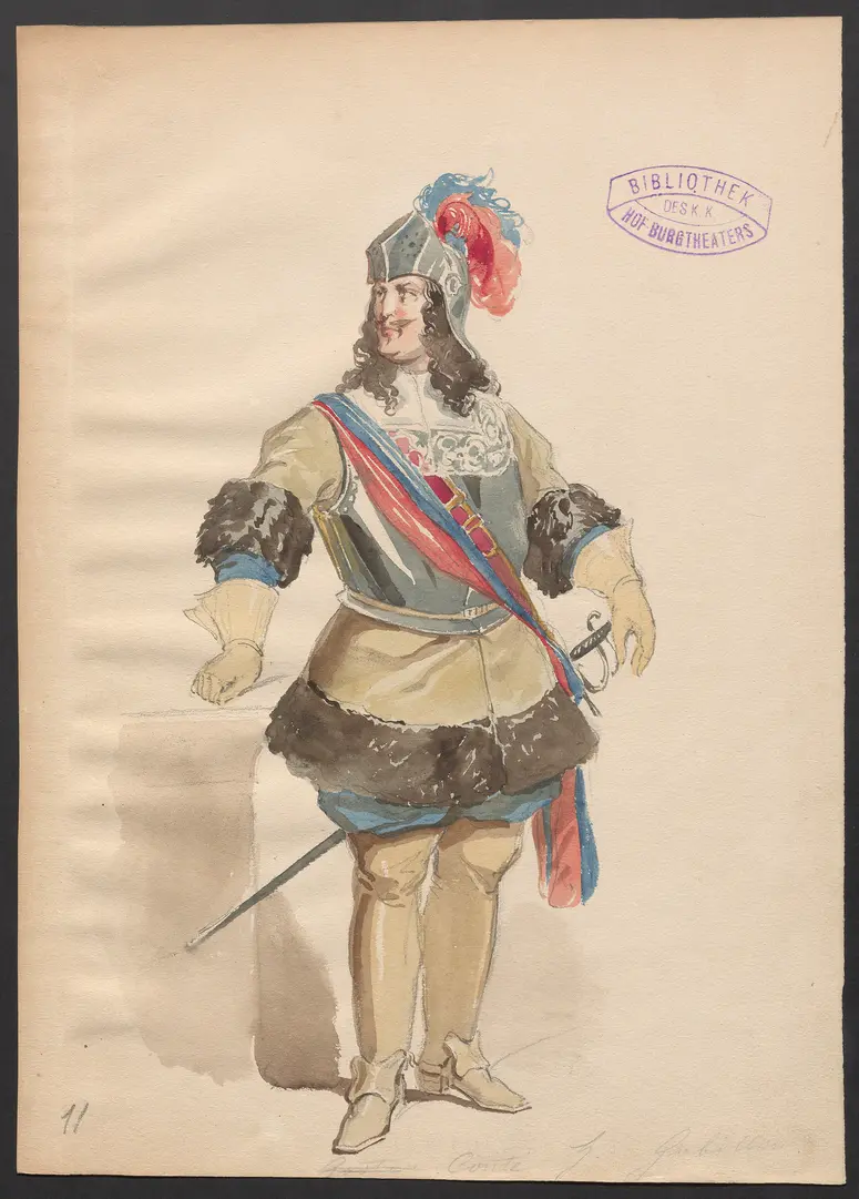 Prinzessin Montpensier, Titel der Serie: Figurinen des k.k. Hof-Burgtheaters