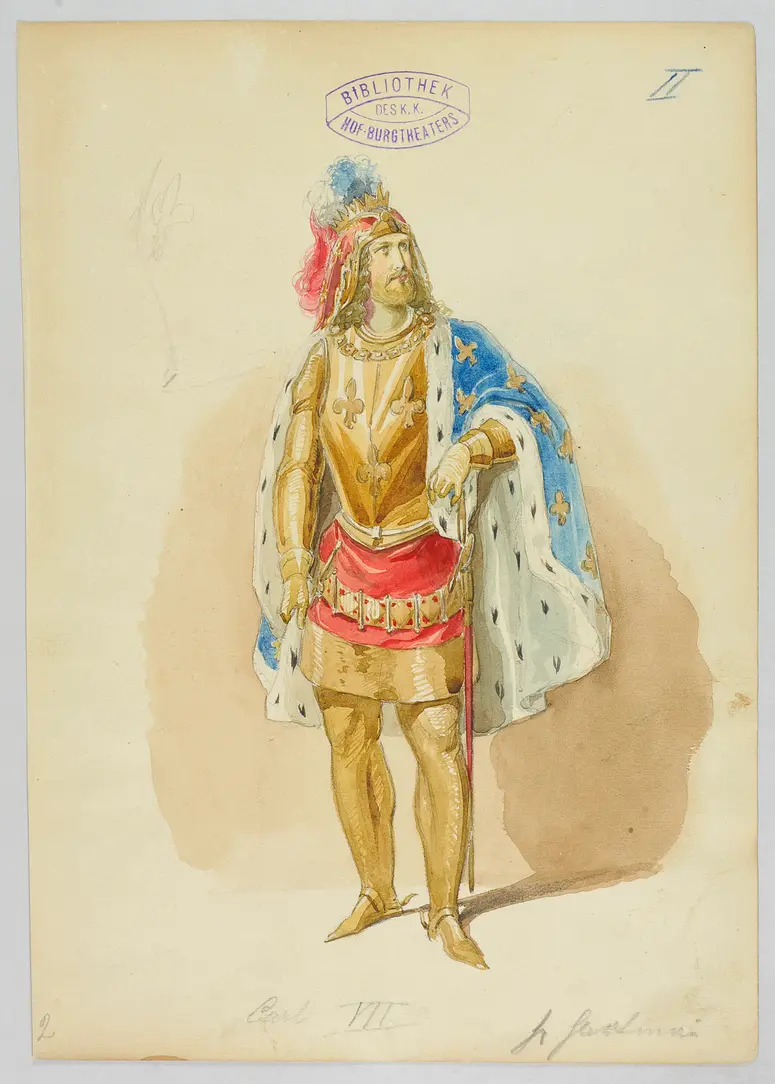 Die Jungfrau von Orleans, Titel der Serie: Figurinen des k.k. Hof-Burgtheaters