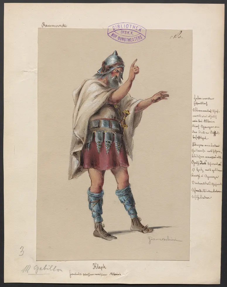 Rosamunde, Titel der Serie: Figurinen des k.k. Hof-Burgtheaters