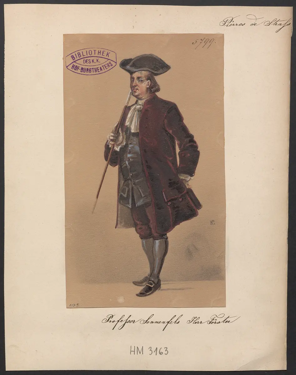 Pierres de Straß, Titel der Serie: Figurinen des k.k. Hof-Burgtheaters