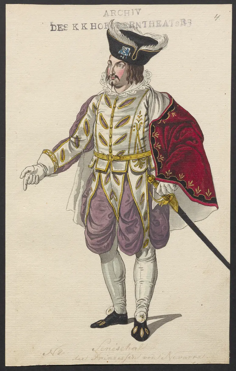 Johann von Paris, Originaltitel: Jean de Paris, Titel der Serie: Figurinen des k.k. Hofoperntheaters