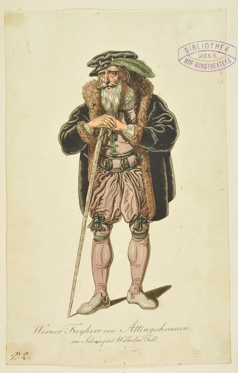 Wilhelm Tell, Titel der Serie: Figurinen des k.k. Hof-Burgtheaters