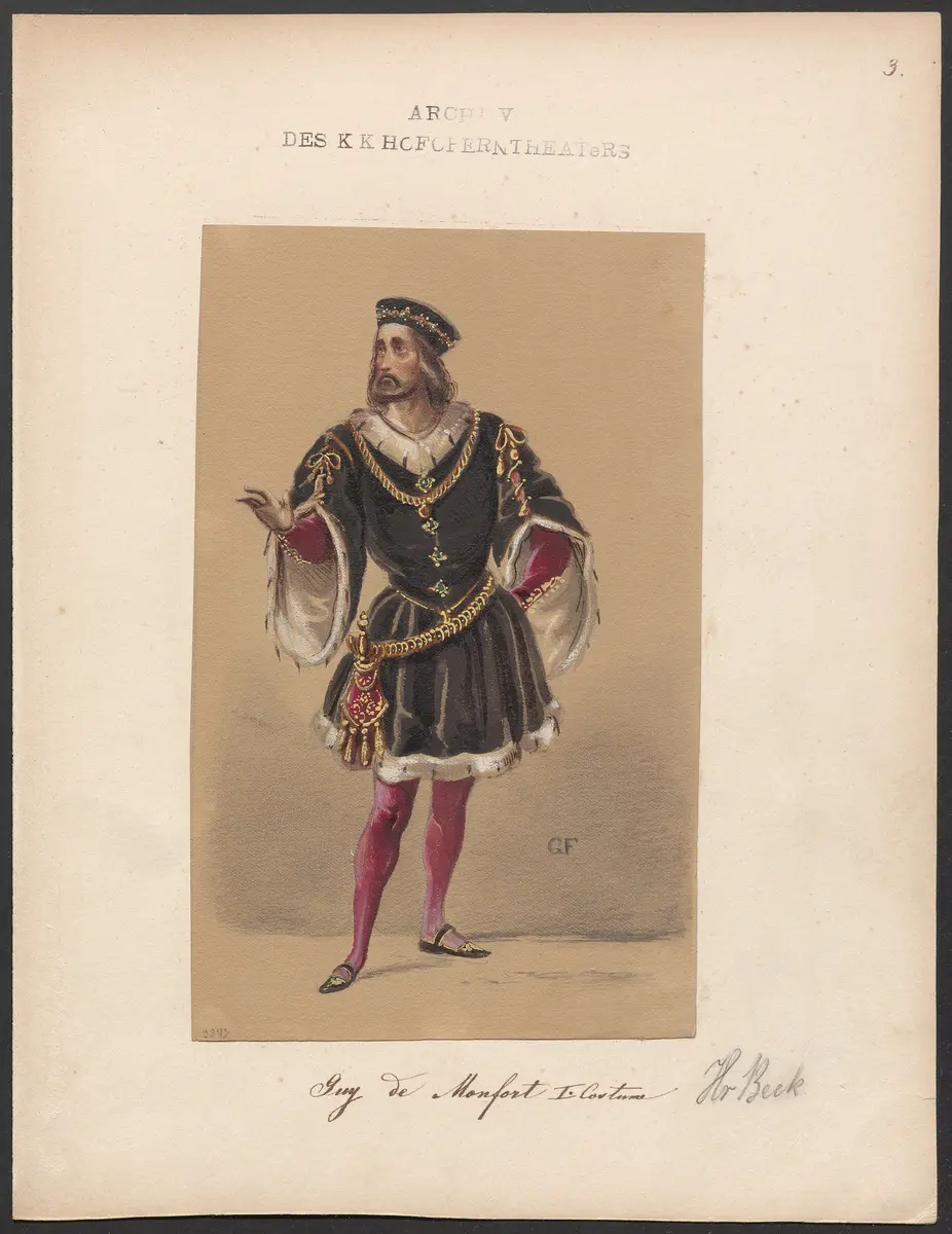 Die sizilianische Vesper, Originaltitel: Les vêpres siciliennes, Titel der Serie: Figurinen des k.k. Hofoperntheaters