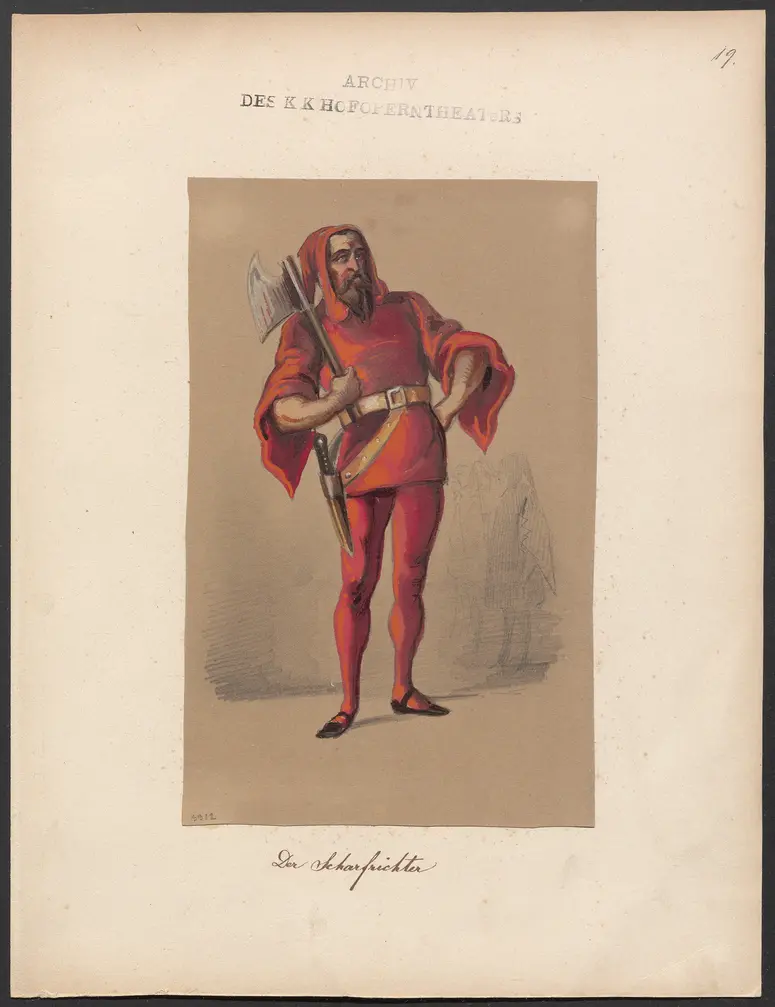 Die sizilianische Vesper, Originaltitel: Les vêpres siciliennes, Titel der Serie: Figurinen des k.k. Hofoperntheaters