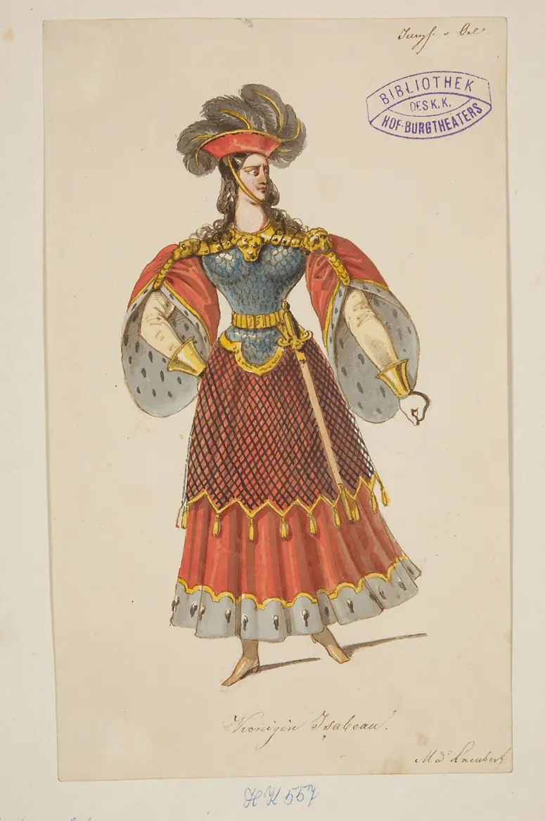 Die Jungfrau von Orleans, Titel der Serie: Figurinen des k.k. Hof-Burgtheaters