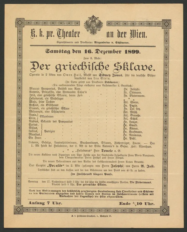 Der griechische Sklave, Originaltitel: A Greek Slave