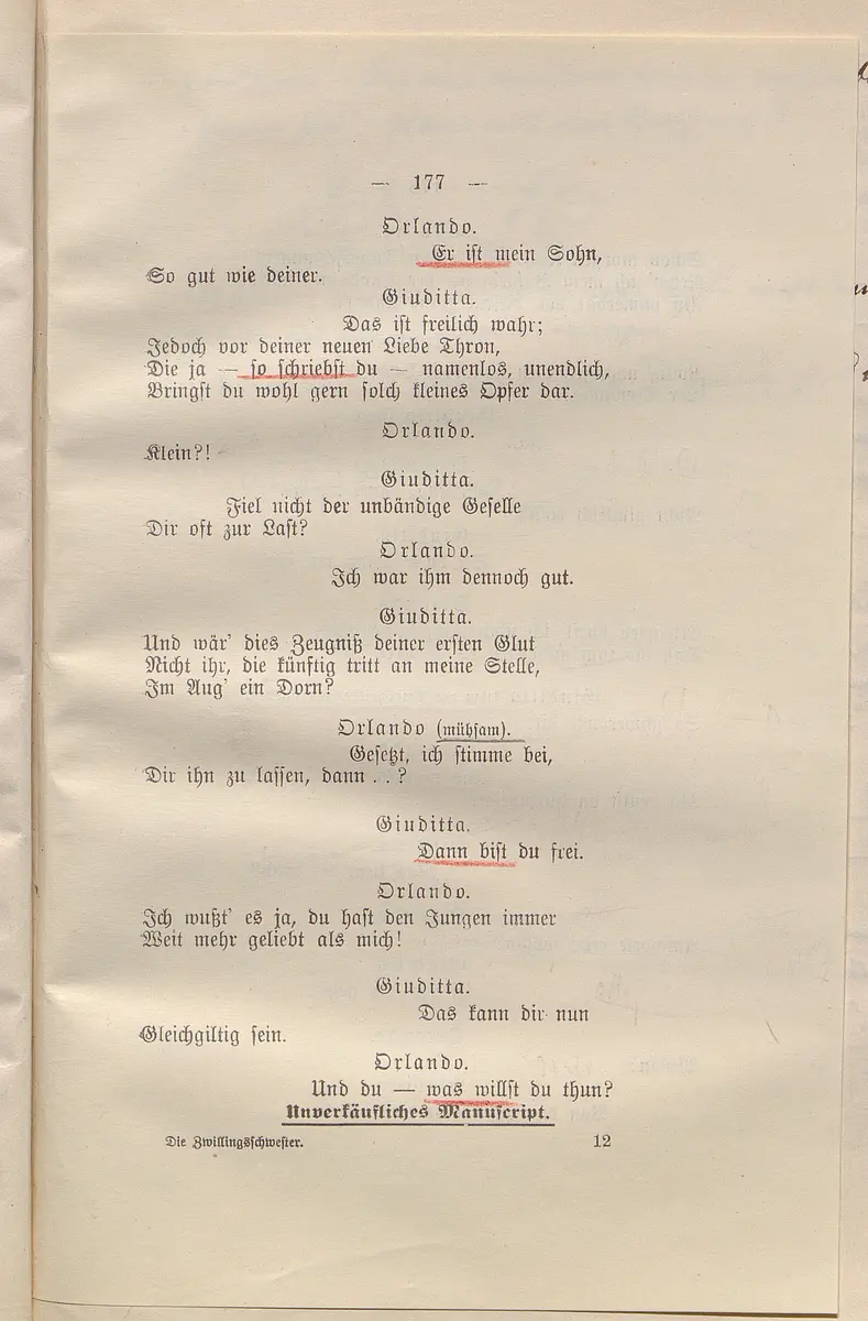 Die Zwillingsschwester.