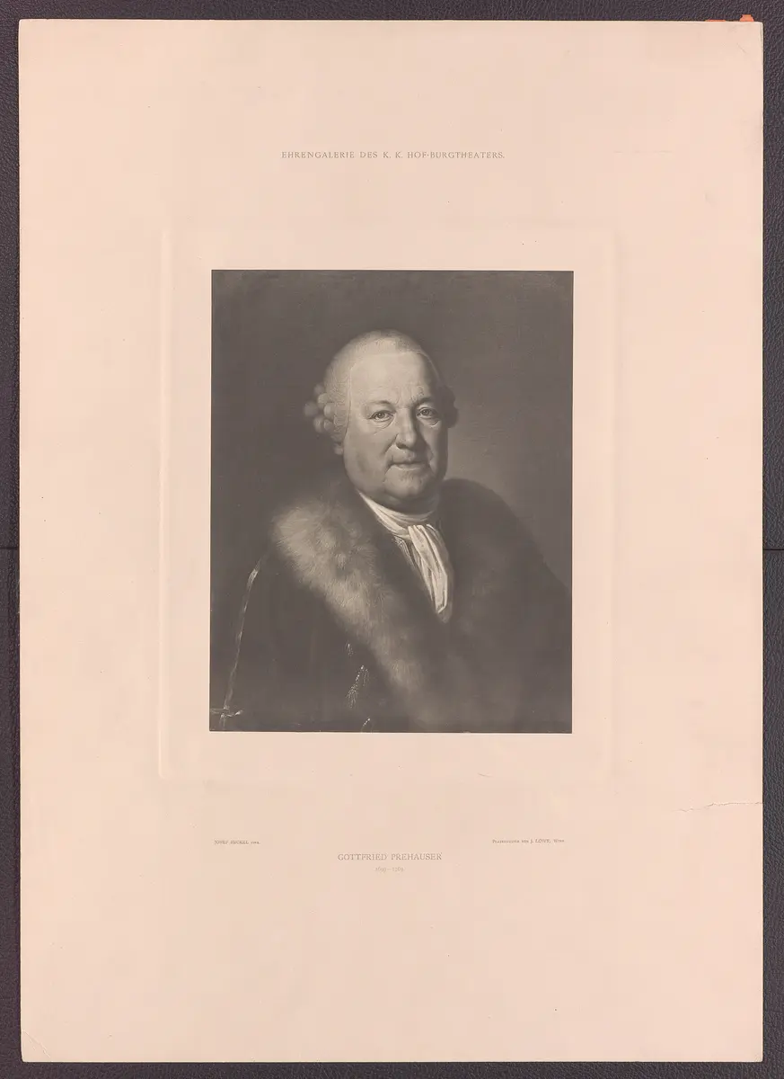 Gottfried Prehauser, Titel der Serie: Ehrengalerie des K.K. Hof-Burgtheaters