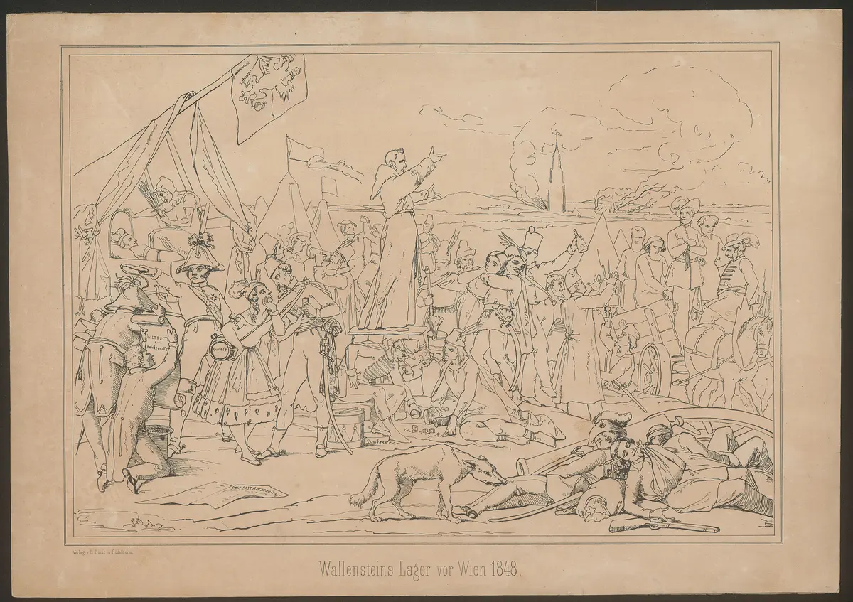 Wallensteins Lager vor Wien 1848