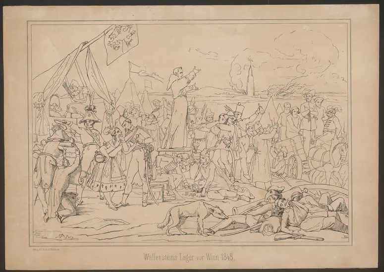 Wallensteins Lager vor Wien 1848