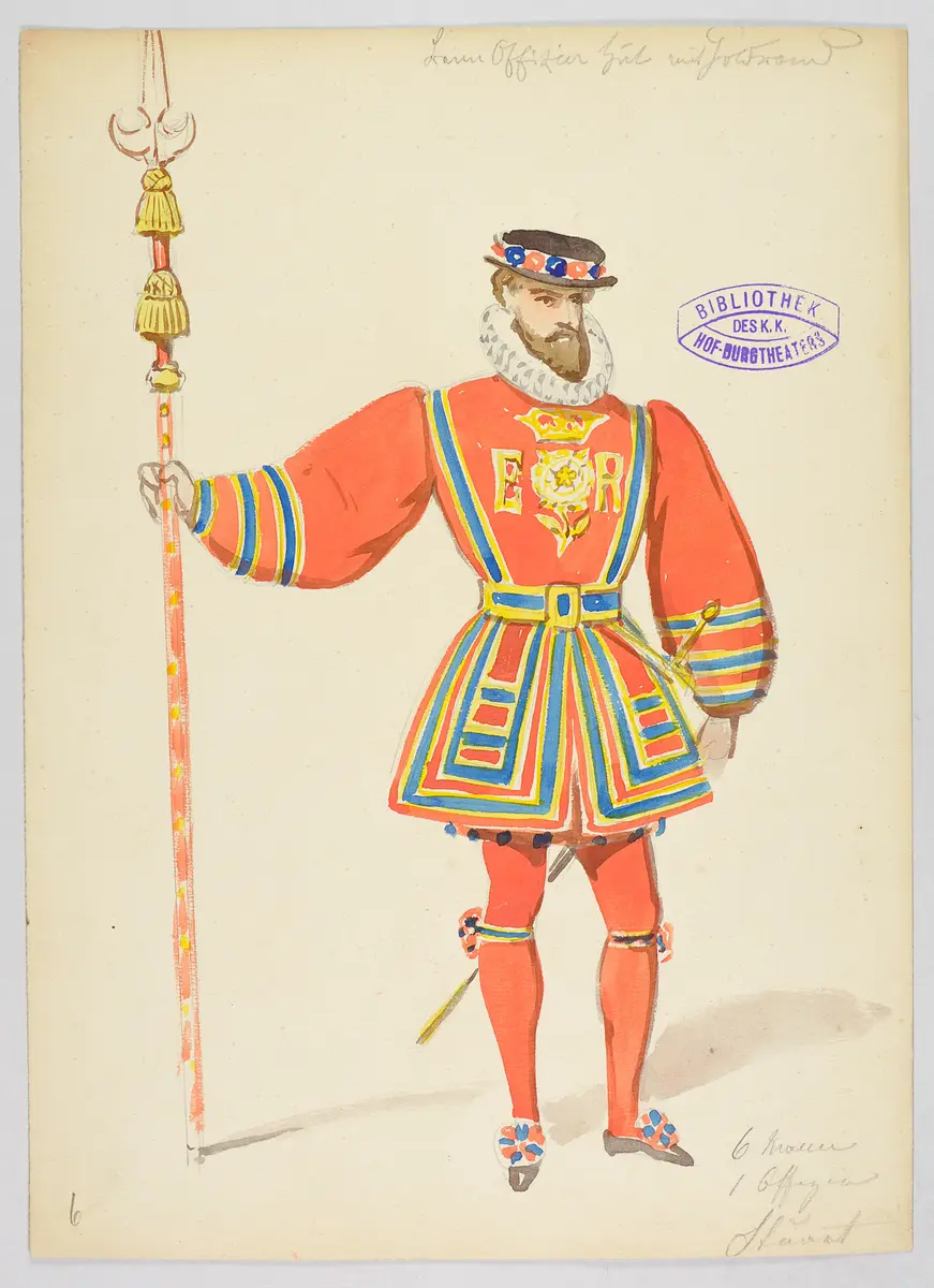 Maria Stuart, Titel der Serie: Figurinen des k.k. Hof-Burgtheaters