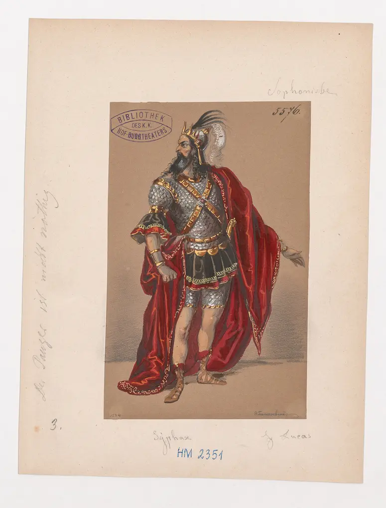 Sophonisbe, Titel der Serie: Figurinen des k.k. Hof-Burgtheaters