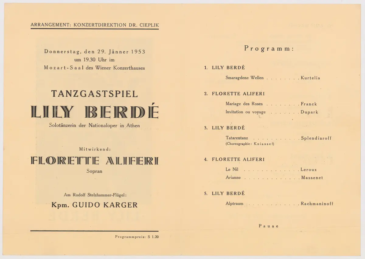 Tanzgastspiel Lily Berdé
