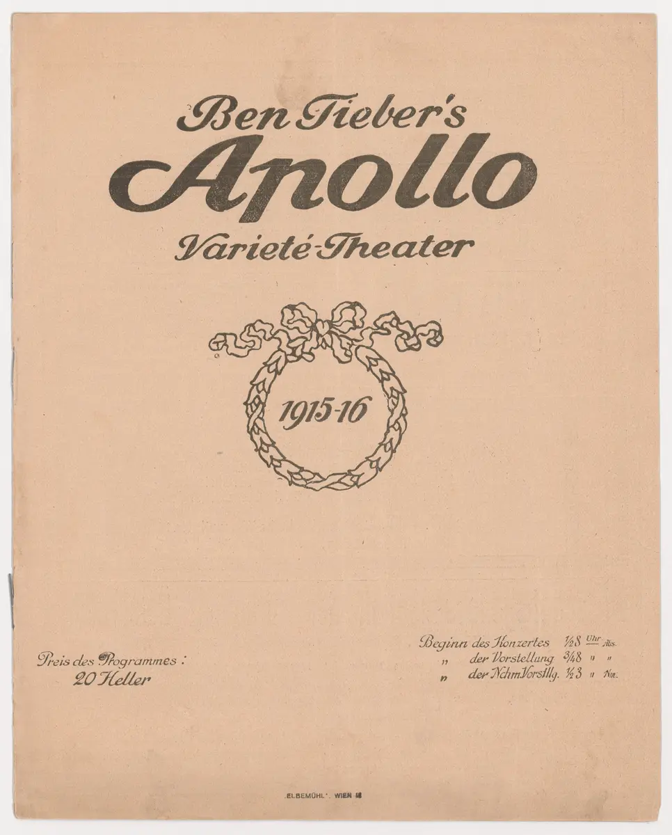 Ben Tieber's Apollo Varieté-Theater, Verweis auf Stücktitel: Aufforderung zum Tanz., Verweis auf Stücktitel: Arizonda!