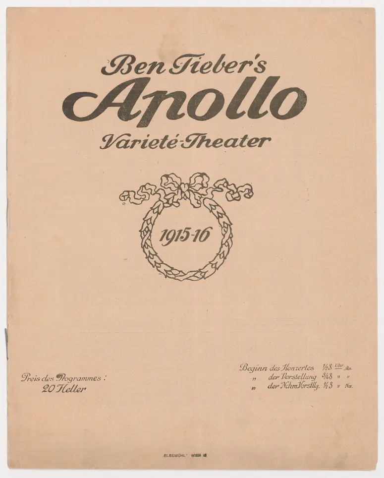 Ben Tieber's Apollo Varieté-Theater, Verweis auf Stücktitel: Aufforderung zum Tanz., Verweis auf Stücktitel: Arizonda!