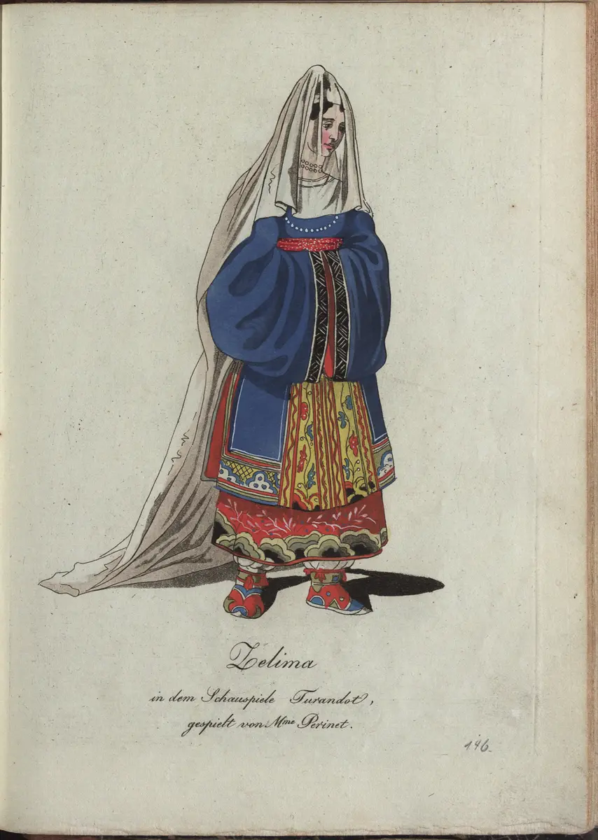 Turandot, Titel der Serie: Auswahl schöner Costumes für Theater- und Ball-Anzüge