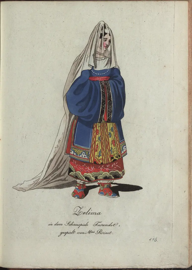 Turandot, Titel der Serie: Auswahl schöner Costumes für Theater- und Ball-Anzüge