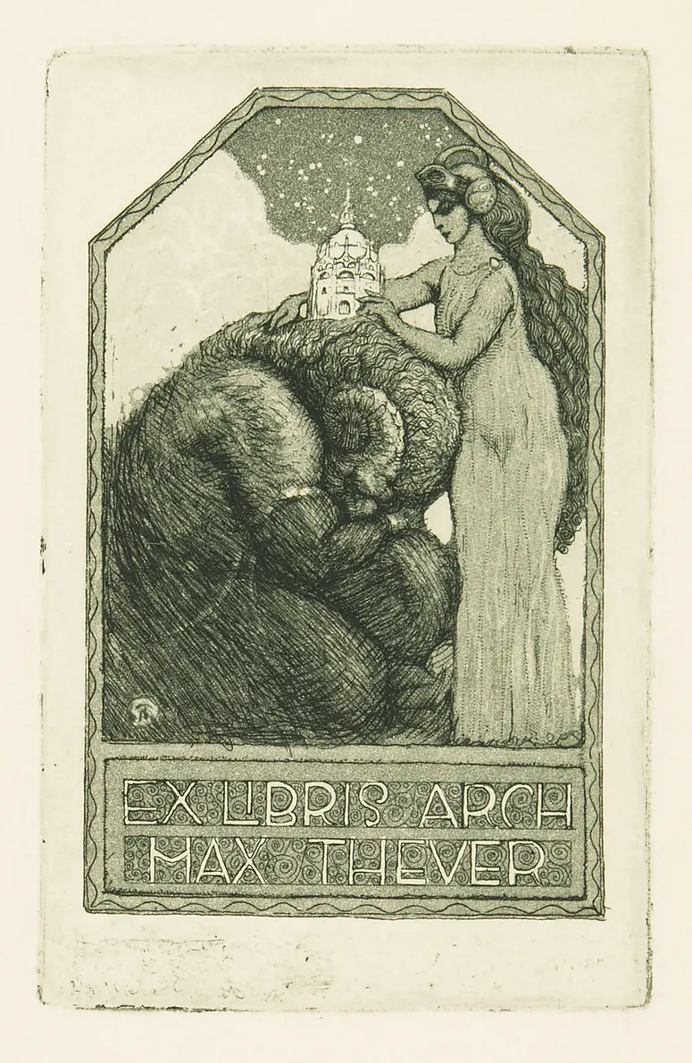 Exlibris Max Theuer, Titel in Vorlageform: Exlibris Arch. Max Theuer