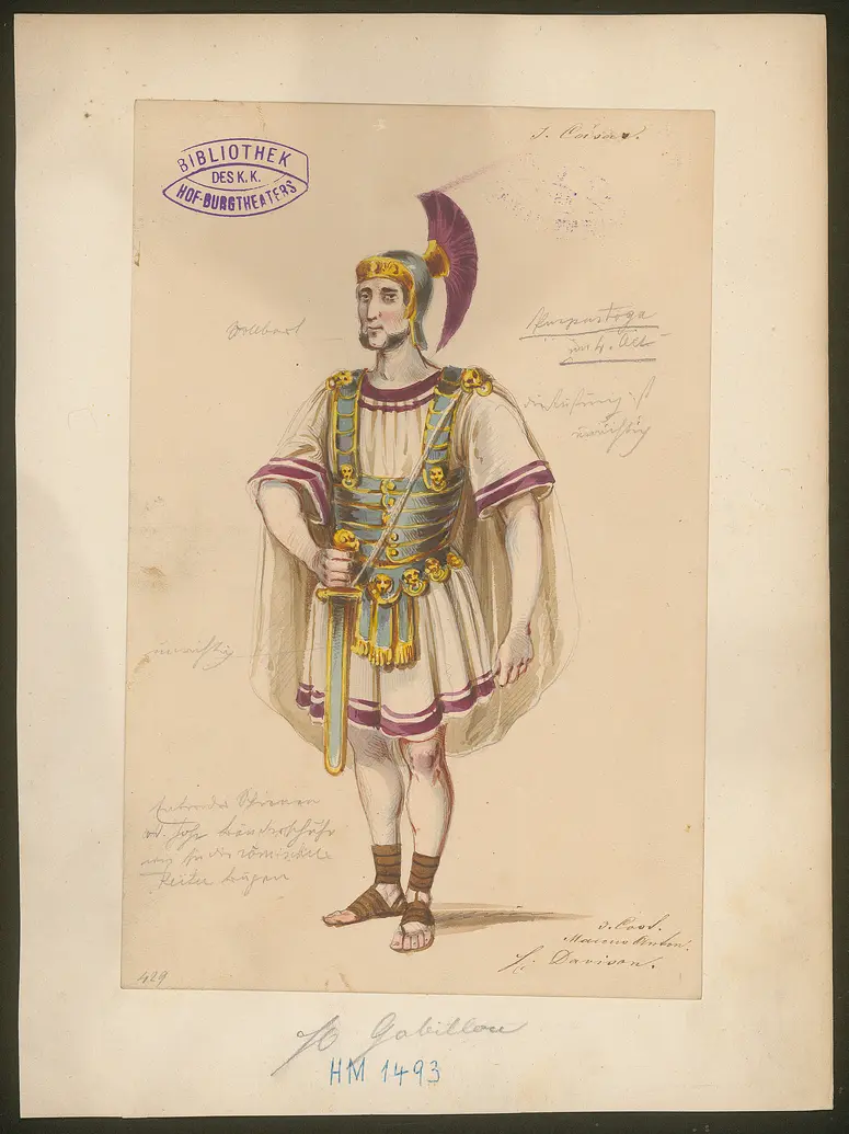 Julius Cäsar, Originaltitel: The Tragedy of Julius Caesar, Titel der Serie: Figurinen des k.k. Hof-Burgtheaters