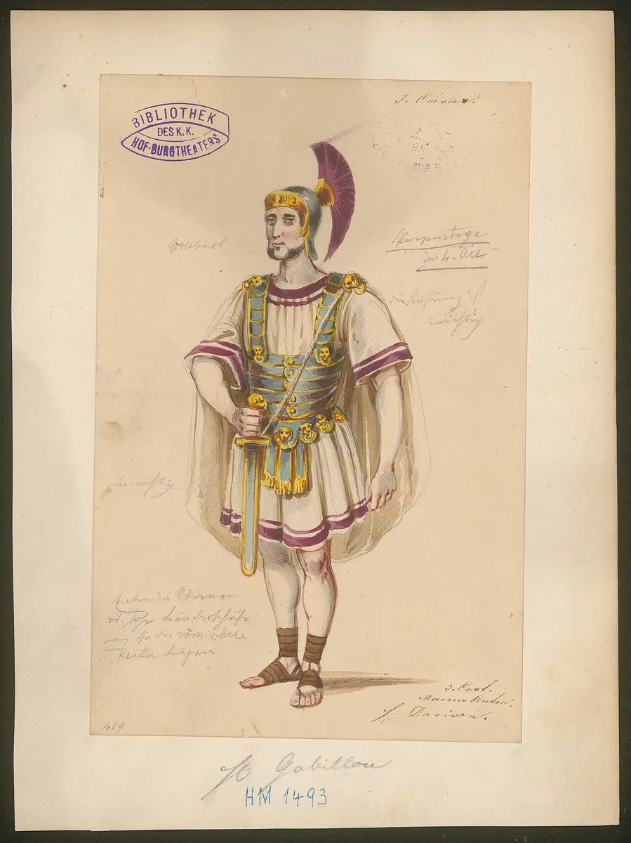 Julius Cäsar, Originaltitel: The Tragedy of Julius Caesar, Titel der Serie: Figurinen des k.k. Hof-Burgtheaters